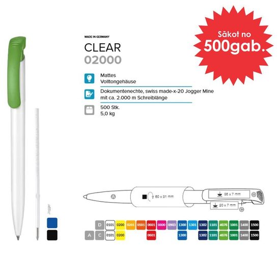Plastmasas pildspalvas RP-02000 Clear