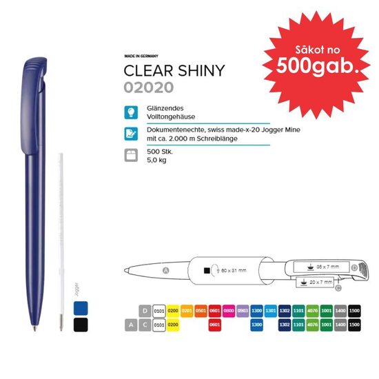 Plastmasas pildspalvas RP-02020 Clear Shiny