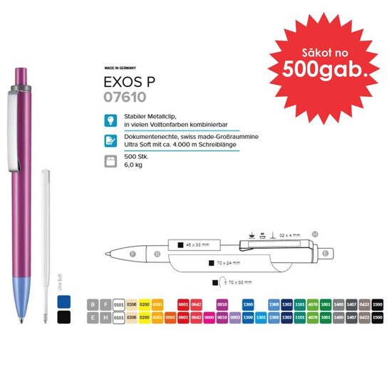 Plastmasas pildspalvas RP-07610 Exos P