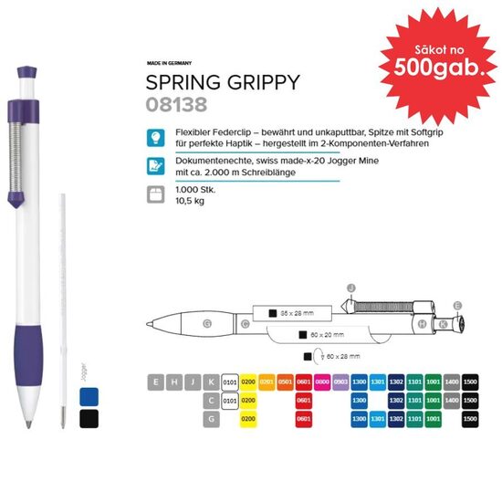 Plastmasas pildspalvas RP-08138 Spring Grippy