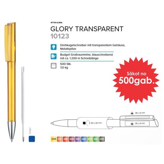 Plastmasas pildspalvas RP-10123 Glory Transparent
