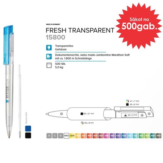 Plastmasas pildspalvas RP-15800 Fresh Transparent