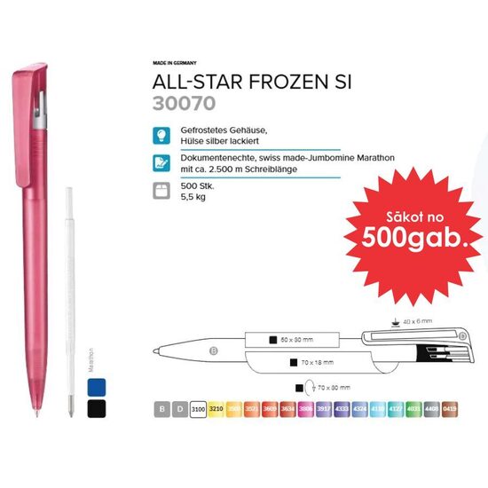 Plastmasas pildspalvas RP-30070 All-Star Frozen SI