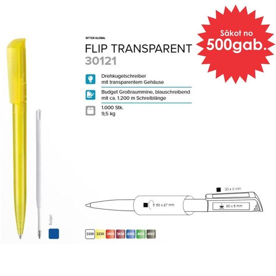 Plastmasas pildspalvas RP-30121 Flip Transparent