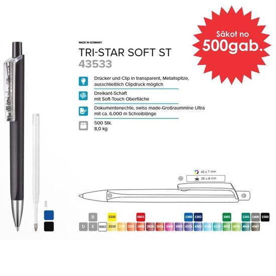 Plastmasas pildspalvas RP-43533 Tri Star Soft ST