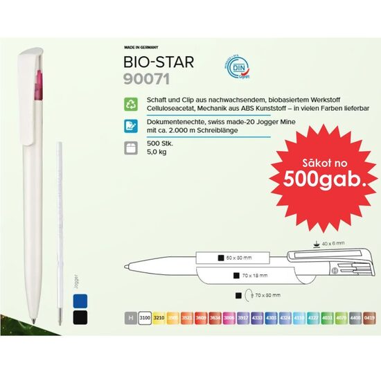Plastmasas pildspalvas RP-90071 Bio Star