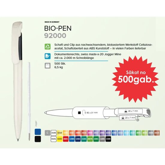 Plastmasas pildspalvas RP-92000 Bio Pen