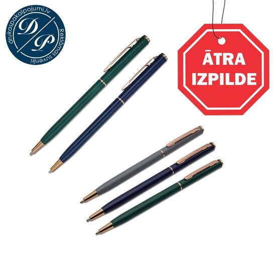 Metāla pildspalvas PB-R73454-GR ar gravējumu
