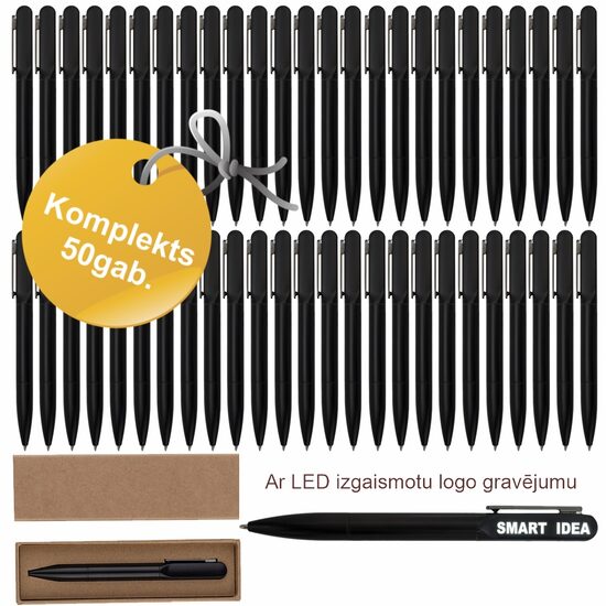 Komplekts 50gab. - pildspalvas PB35426 kastītē (ar LED izgaismotu gravējumu)