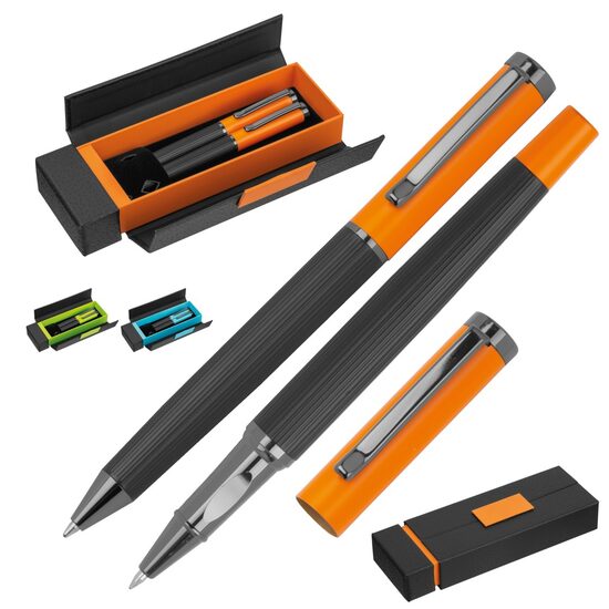 Metāla pildspalvu komplekts MC15398-GR ar gravējumu