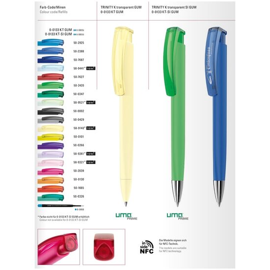 Plastmasas pildspalvas TRINITY (umapen) no 1000gab.