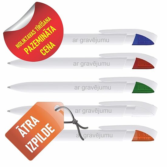 Plastmasas pildspalvas UP00125 ar gravējumu