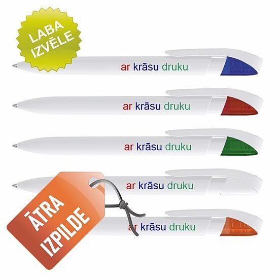 Plastmasas pildspalvas UP00125-KR-AI ar krāsu druku