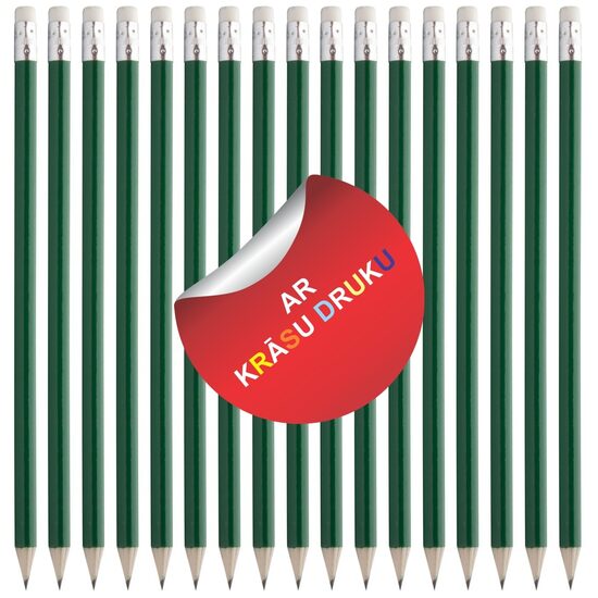 Zīmuļi ar pilnkrāsu druku AP761194-07 (zaļš)