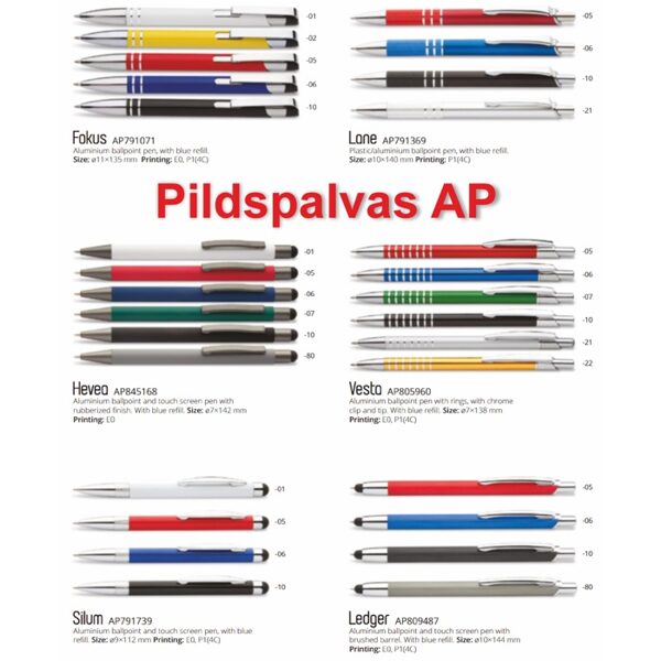 Metāla pildspalvas Katalogs-AP-M