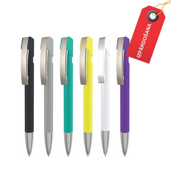 IZPĀRDOŠANA - Plastmasas pildspalva ar metāla klipsi UP-0-0125-G
